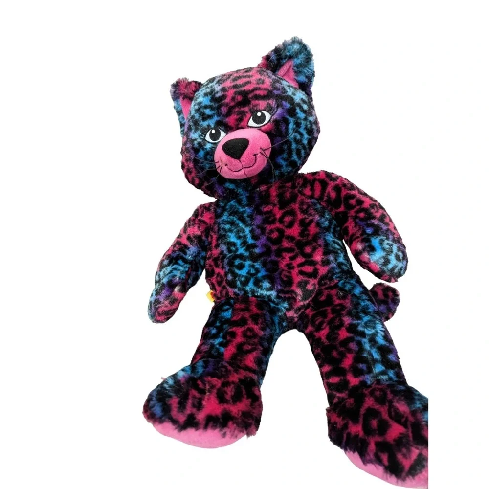 Build-A-Bear Wild About Spots Leopard Cat Pink‎ Blue Plush Retired